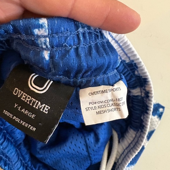 Overtime Boys Classic Tie-Dye Mesh Shorts Size L - Picture 3 of 4